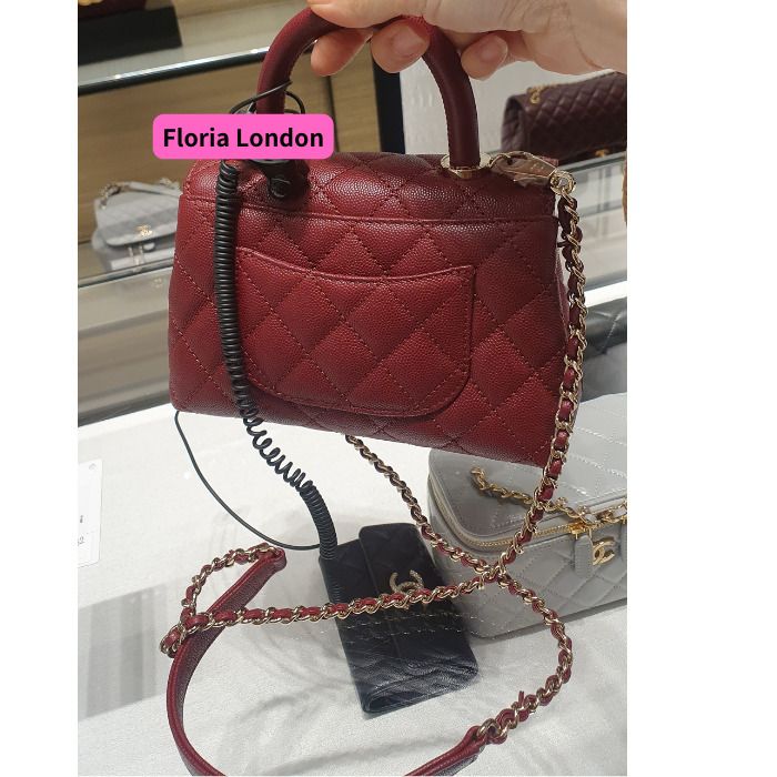 24K 大人気レアカラー バーガンディ ココハンドル【CHANEL】19cm