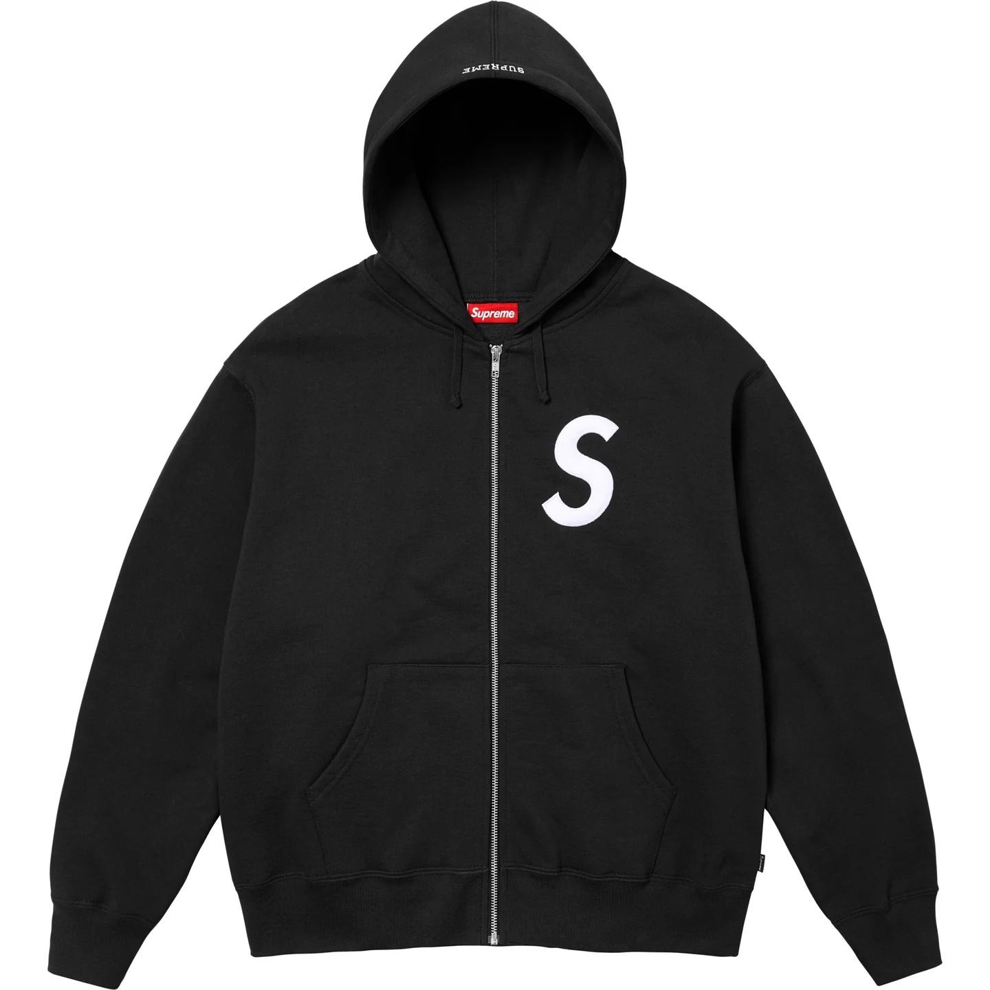 SUPREME】 S Logo Zip Up Hooded Sweatshirt Black - 24FW (Supreme