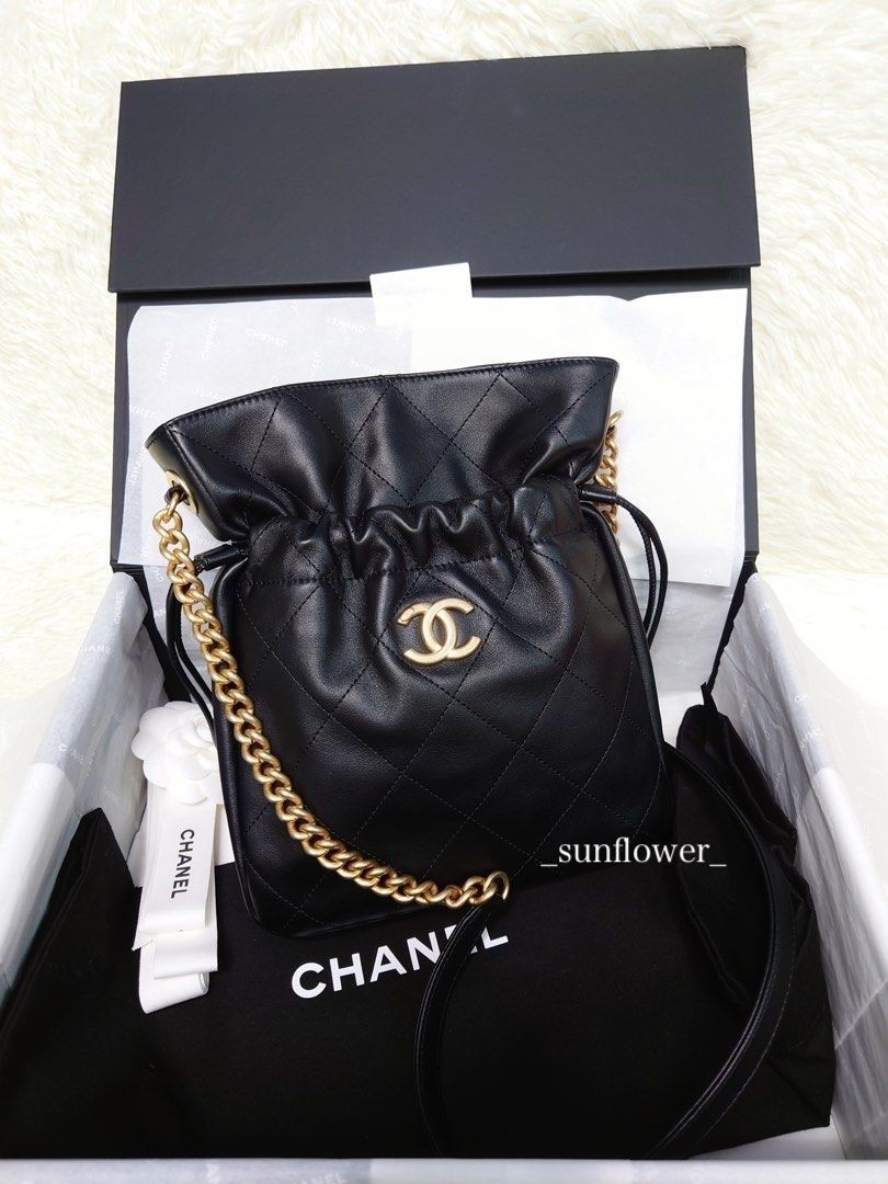 シャネル 巾着型 バスモールバケットバッグ ブラック (CHANEL