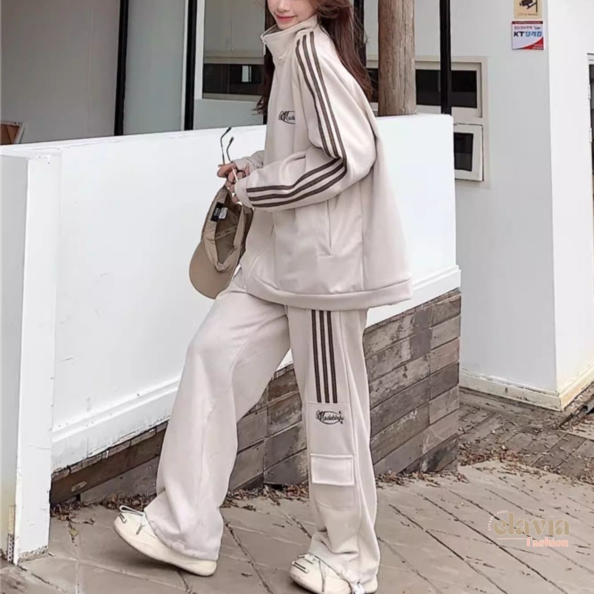 ジャージ 上下セット 3色 スウェット トレンド 韓国風 (セットアップ