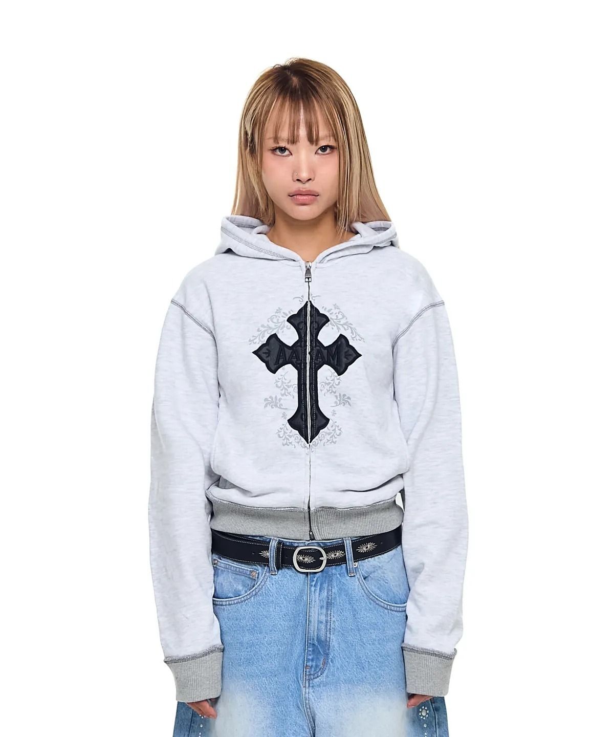 AAKAM】AKM CROS2 Zip-Up Hoodie ALD1 サンウォン着用 (AAKAM/パーカー
