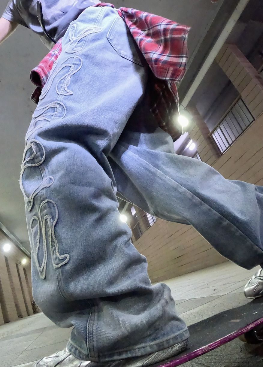 GGUM X DEINET】DENIM PANTS IN BLUE ☆TXT ヨンジュン コラボ (DEINET