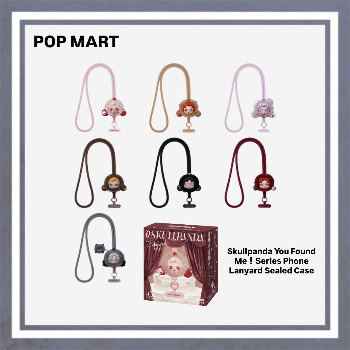 POP MART】Skullpanda You Found Me Series Phone Lanyard (POP MART