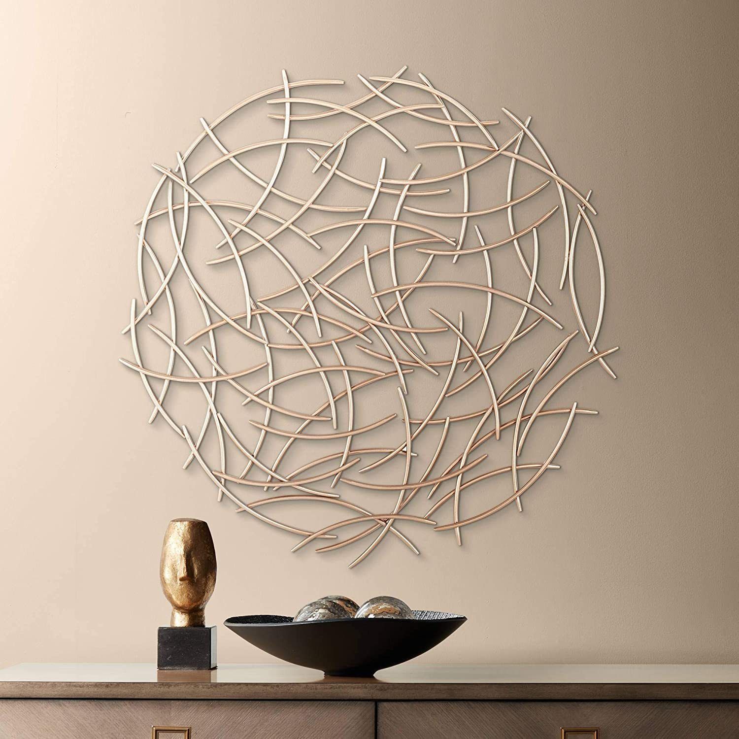 国内発送*抽象デザインモダンメタル ウォールデコ/壁掛けアート