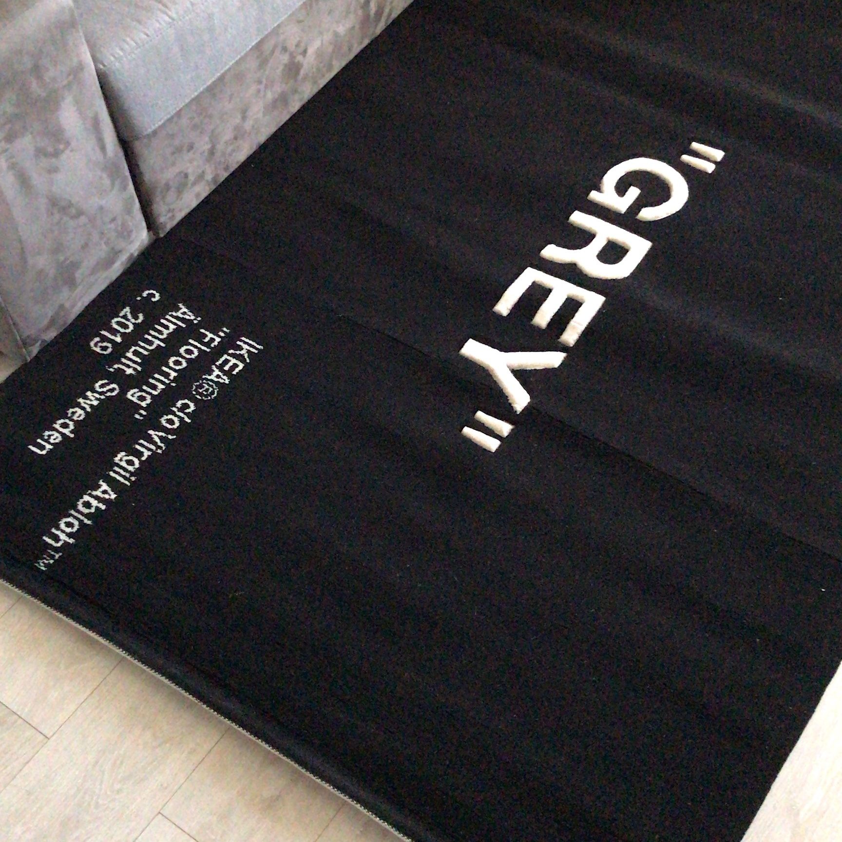 Virgil Abloh IKEA GREY Rug ヴァージルアブロー イケア ラグ (IKEA