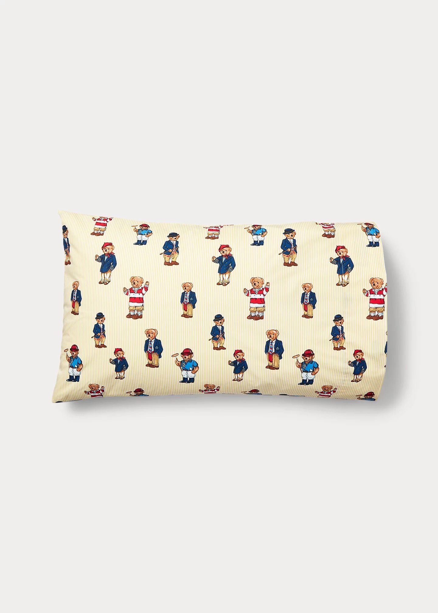 ラルフローレン】 Poloベア ストライプ シーツセット シングル (RALPH