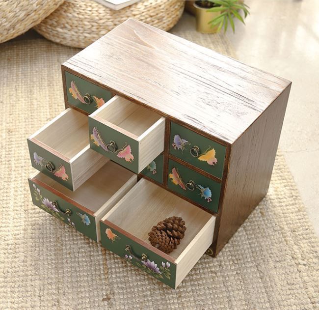 M.Gogagu☆李朝家具☆韓国アンティーク 蝶々 薬箪笥 (棚・ラック・収納