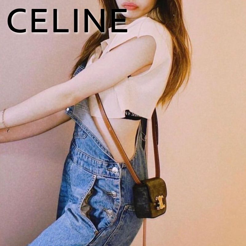 ◇すぐ届く◇【CELINE】ミニ トリオンフ ショルダーバッグ (CELINE