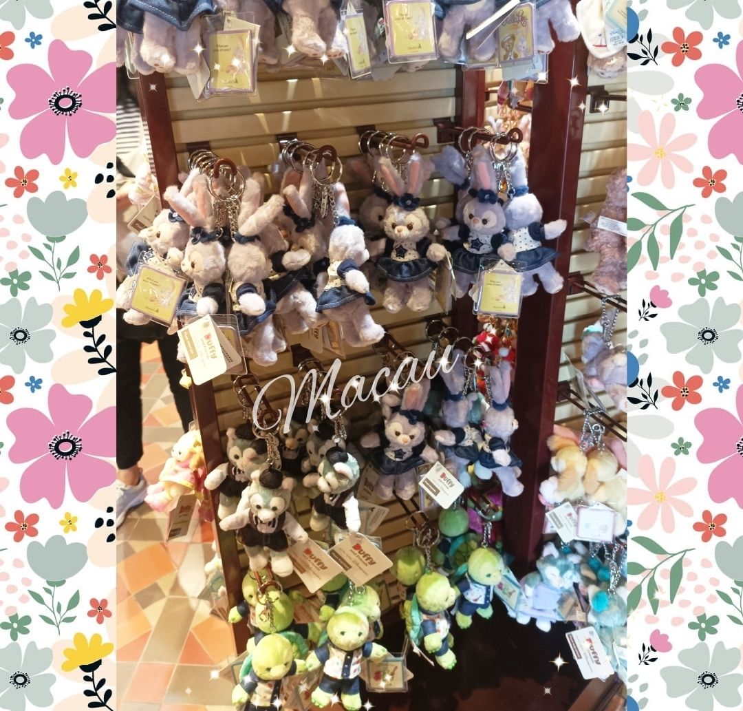 香港ディズニー☆ダッフィー&フレンズ デニムコスキーホルダー (Disney