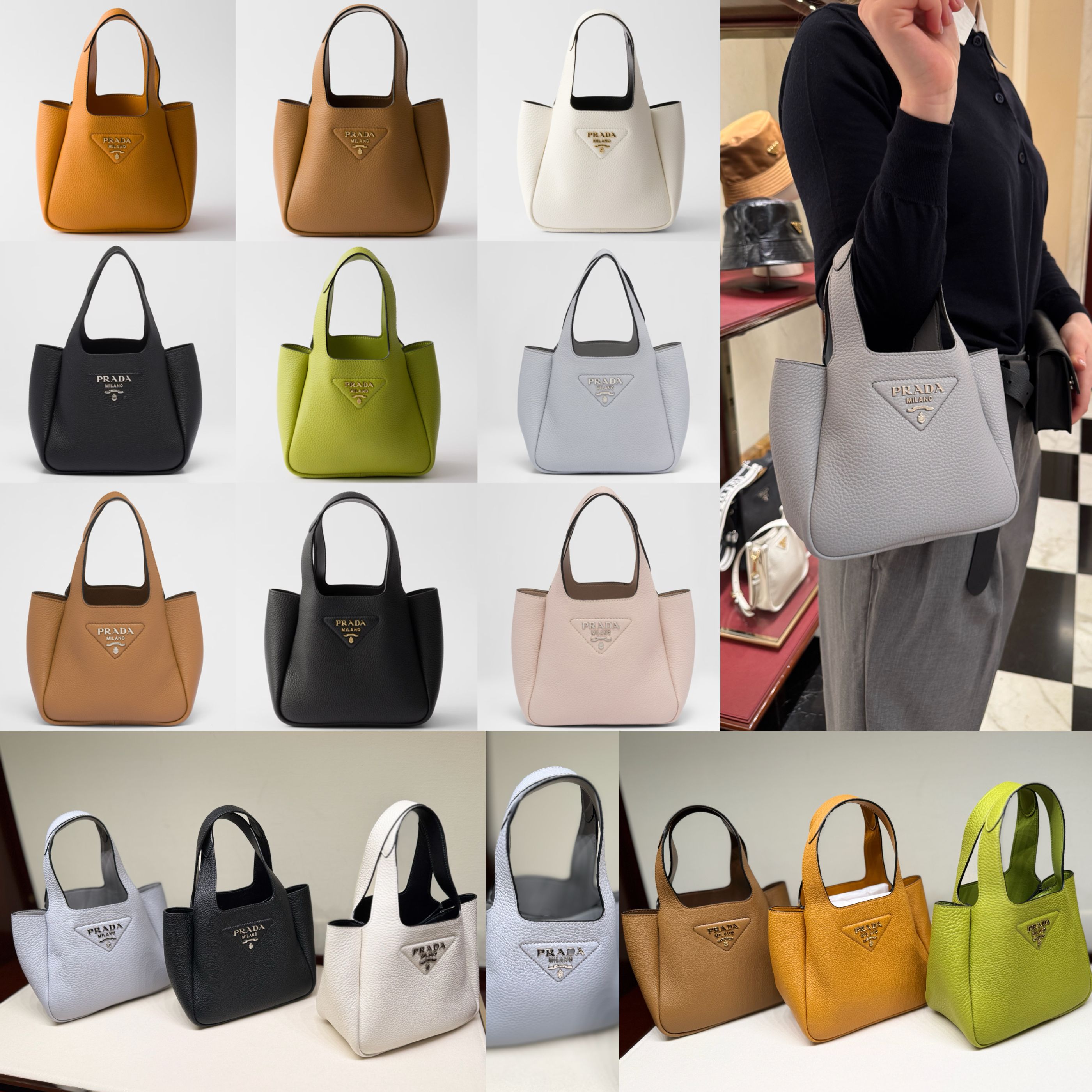 PRADA【入手困難】大人気 ☆レザー ハンドバッグ☆ 全色 (PRADA