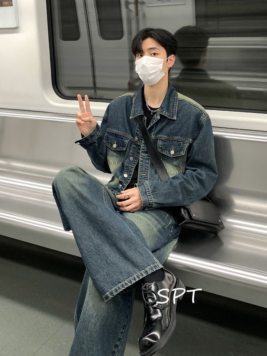 デニムセットアップルーズワイドジーンズ (セットアップ) 94299233