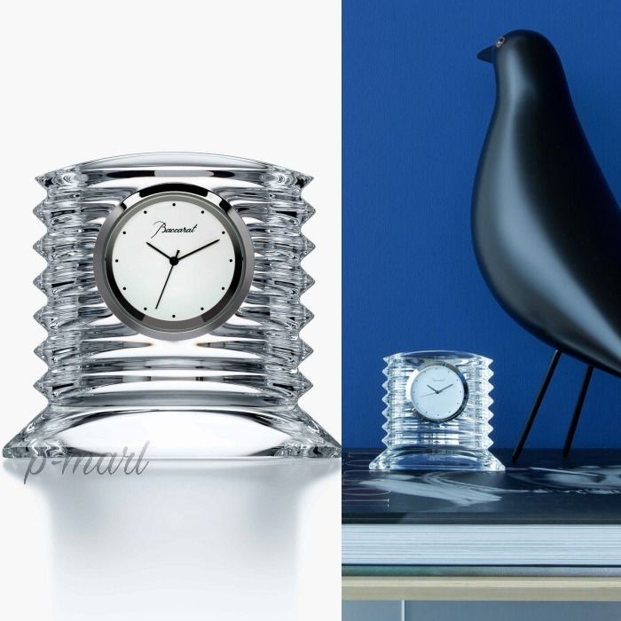 Baccarat バカラ ラランド クロック ブルーローズ 未使用 バカラ