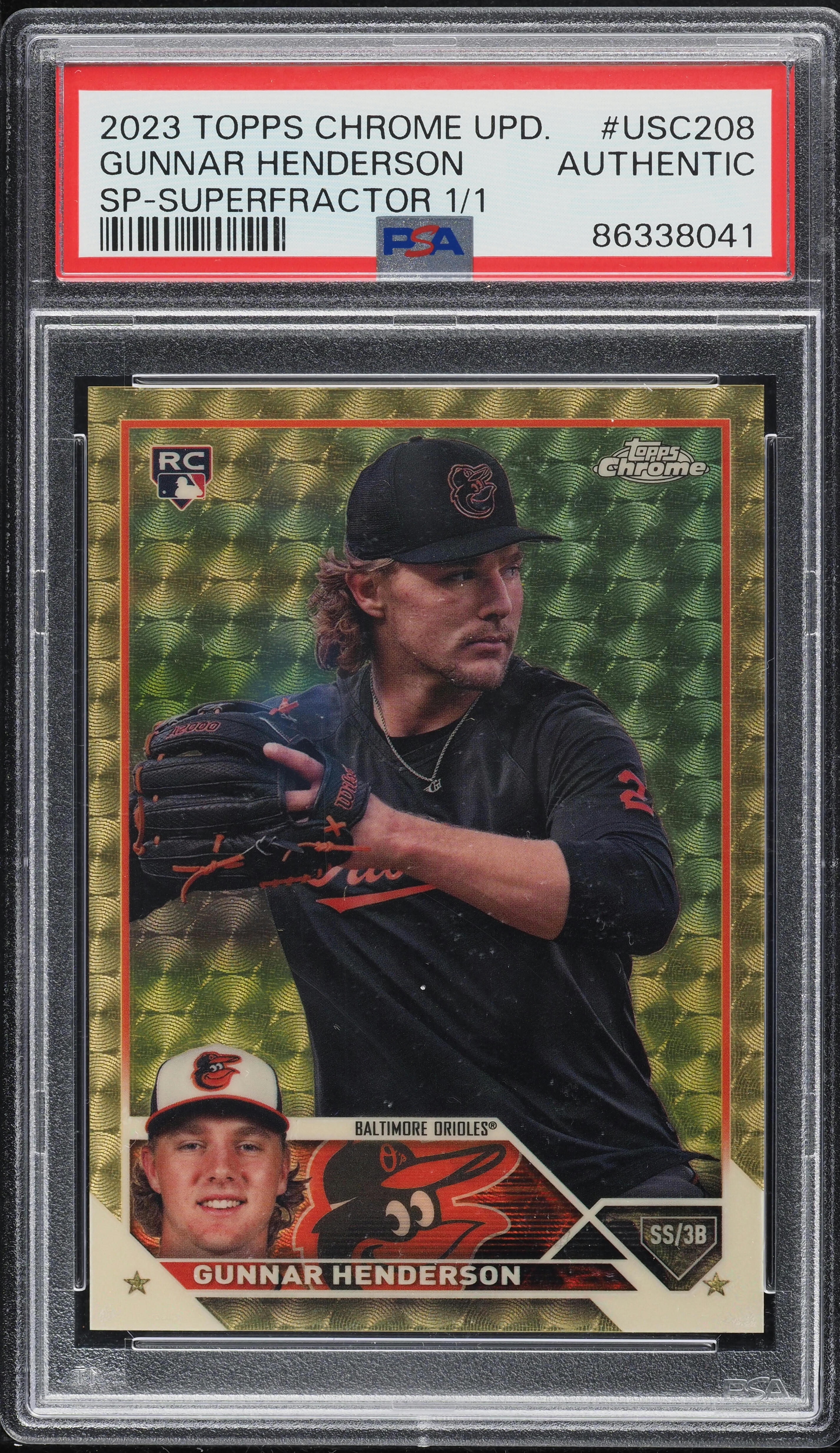 2023 Topps Chrome Update Superfractor Gunnar Henderson ROOKIE 1/1