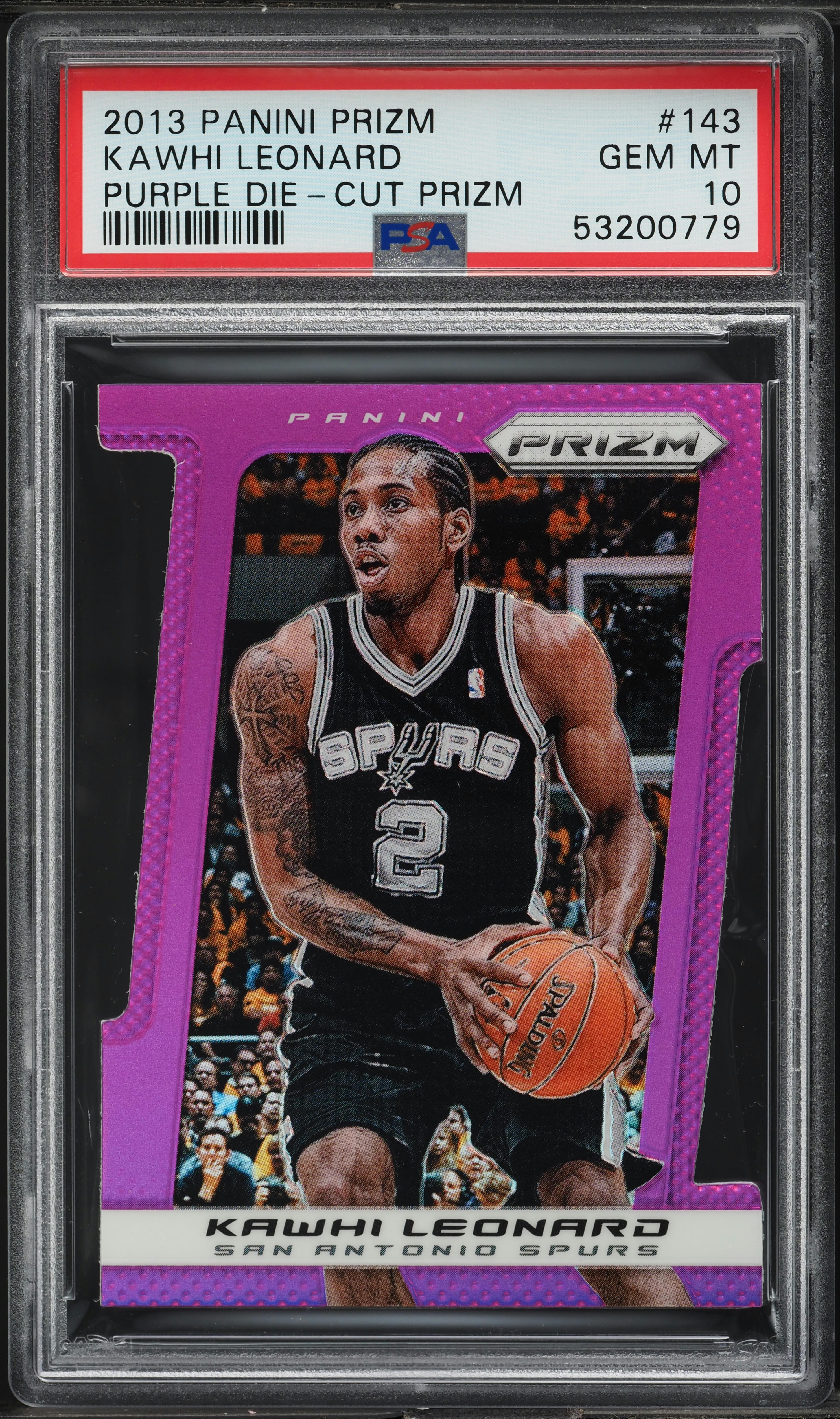 2013 Panini Prizm Purple Die-Cut Kawhi Leonard /49 #143 PSA 10 GEM