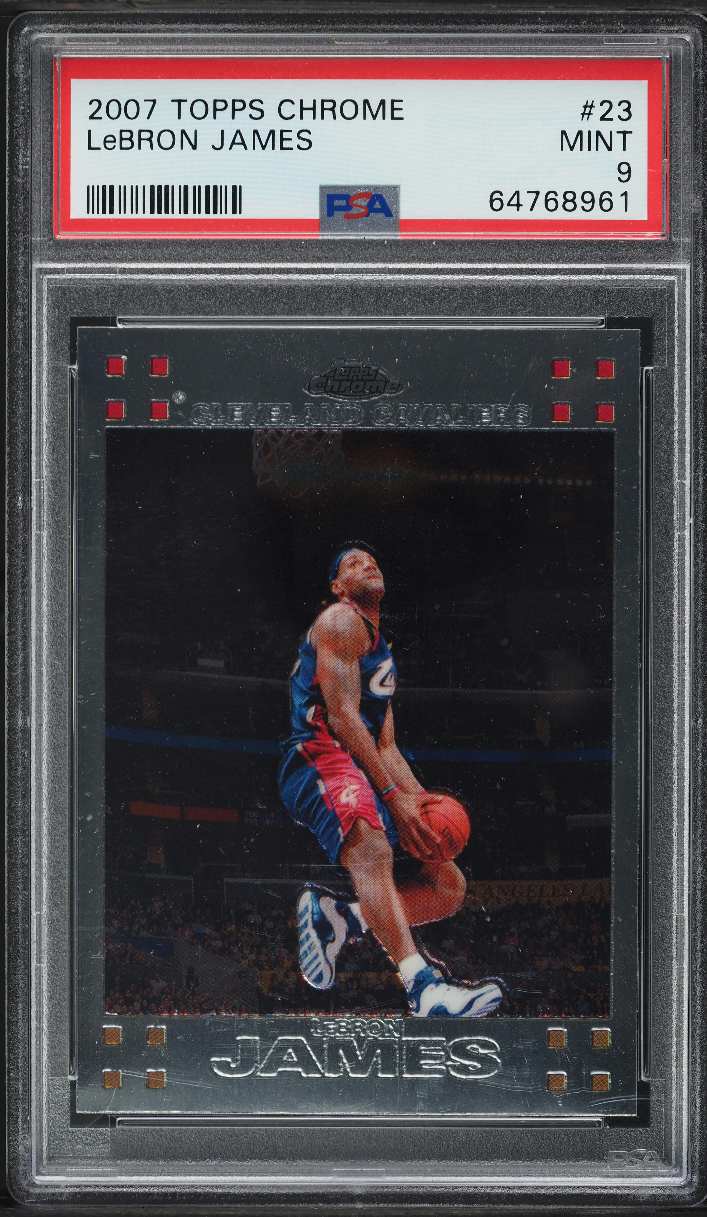 2007 Topps Chrome LeBron James #23 PSA 9 MINT on Fanatics Collect