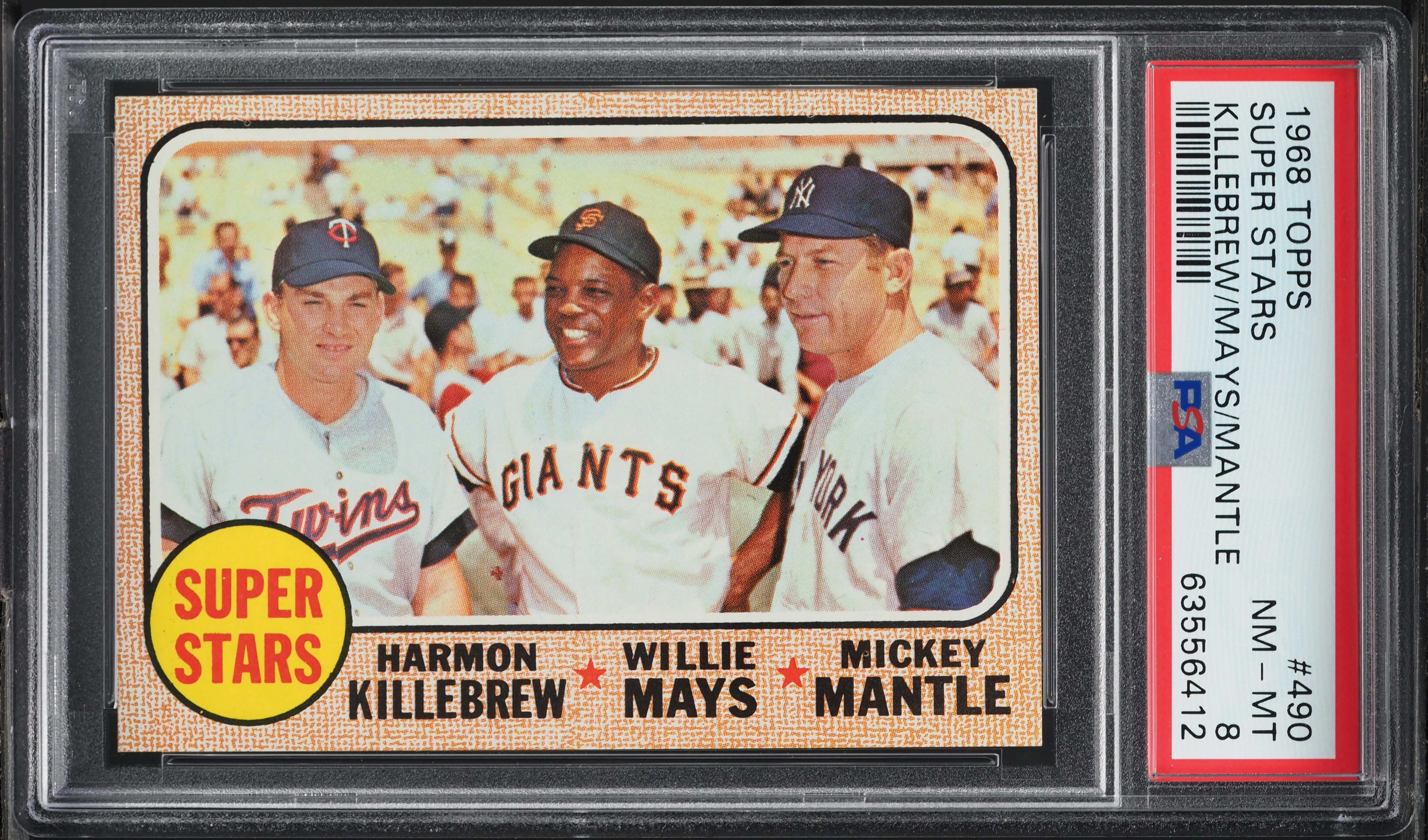 1968 Topps Mickey Mantle Willie Mays Harmon Killebrew SUPER STARS