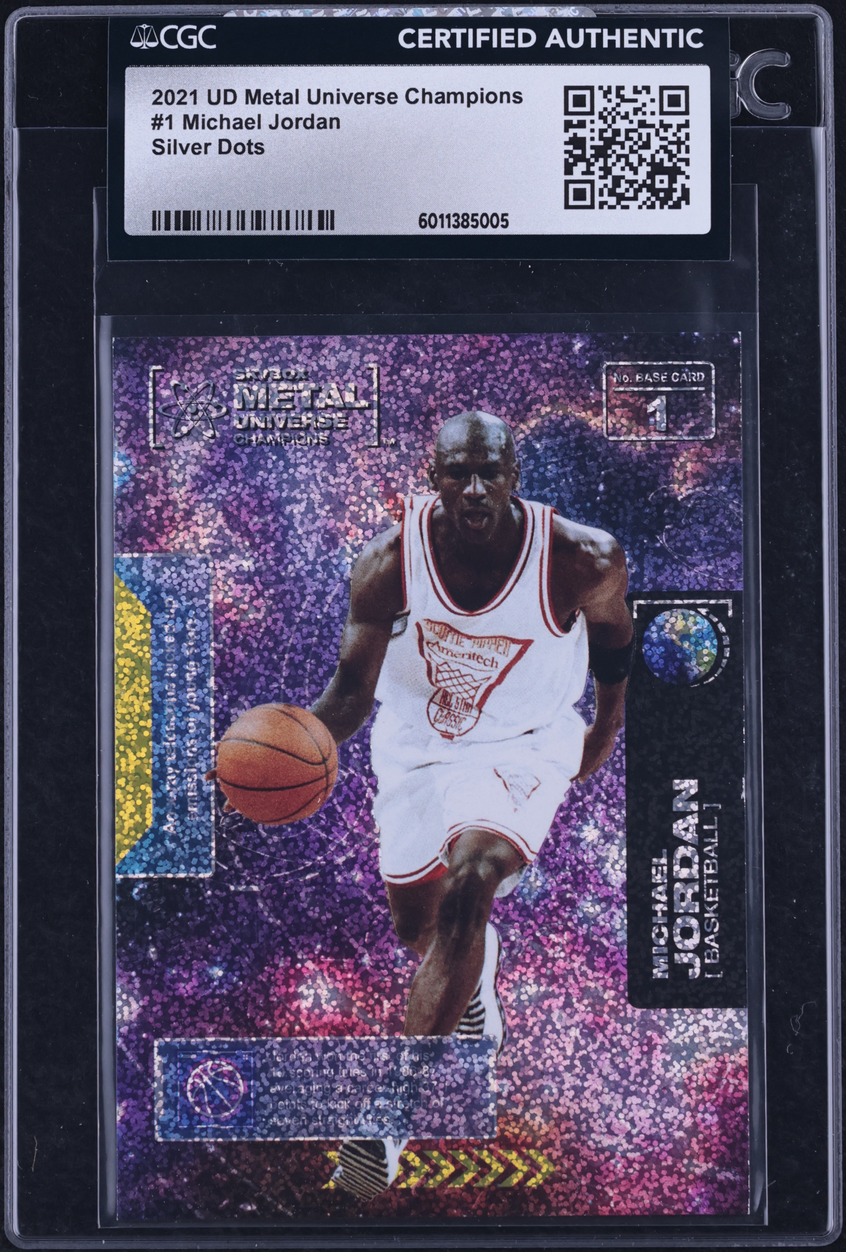 2021 Metal Universe Champions Silver Dots Michael Jordan /299 #1