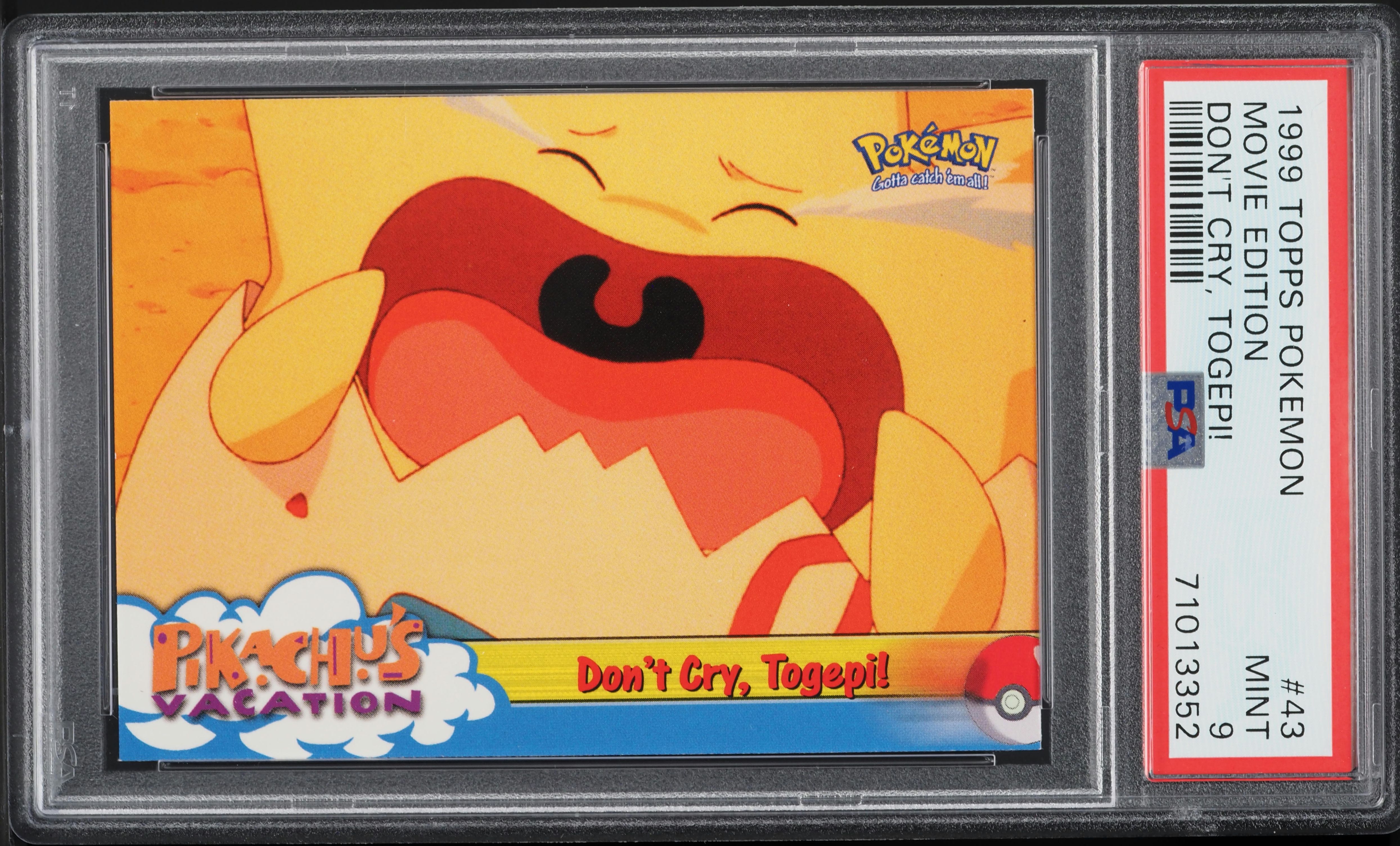 1999 Topps Pokemon The Movie Edition Don't Cry, Togepi! #43 PSA 9