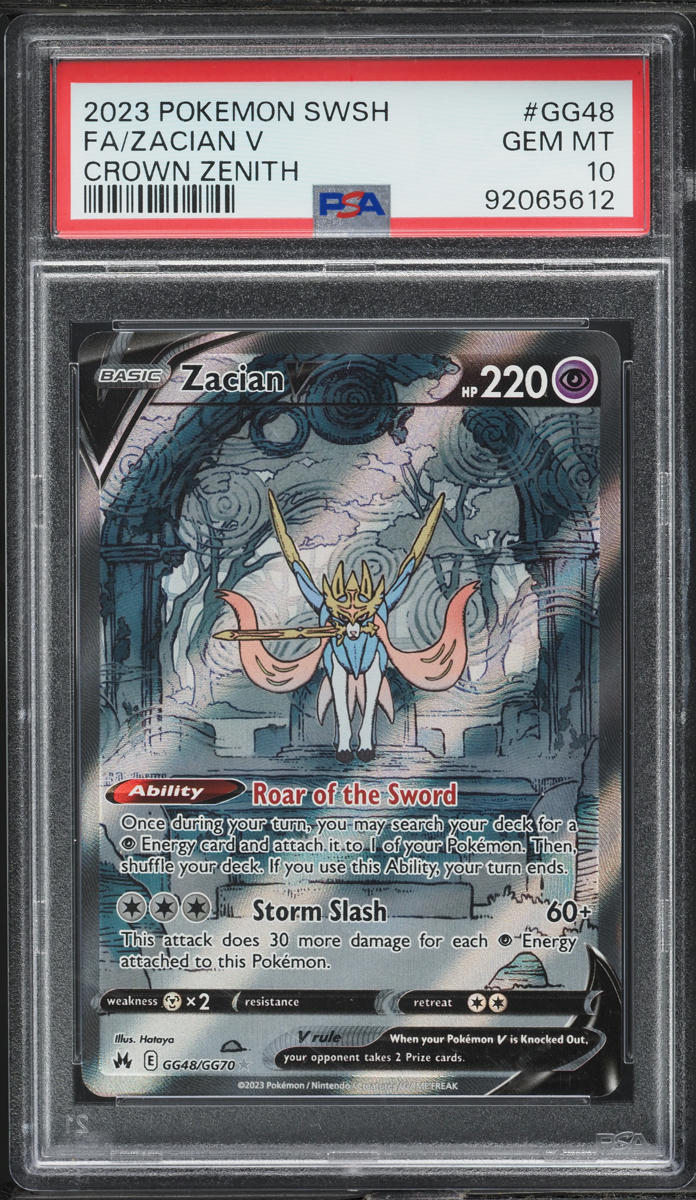 2023 Pokemon Sword & Shield Crown Zenith Alt Art Zacian V #GG48