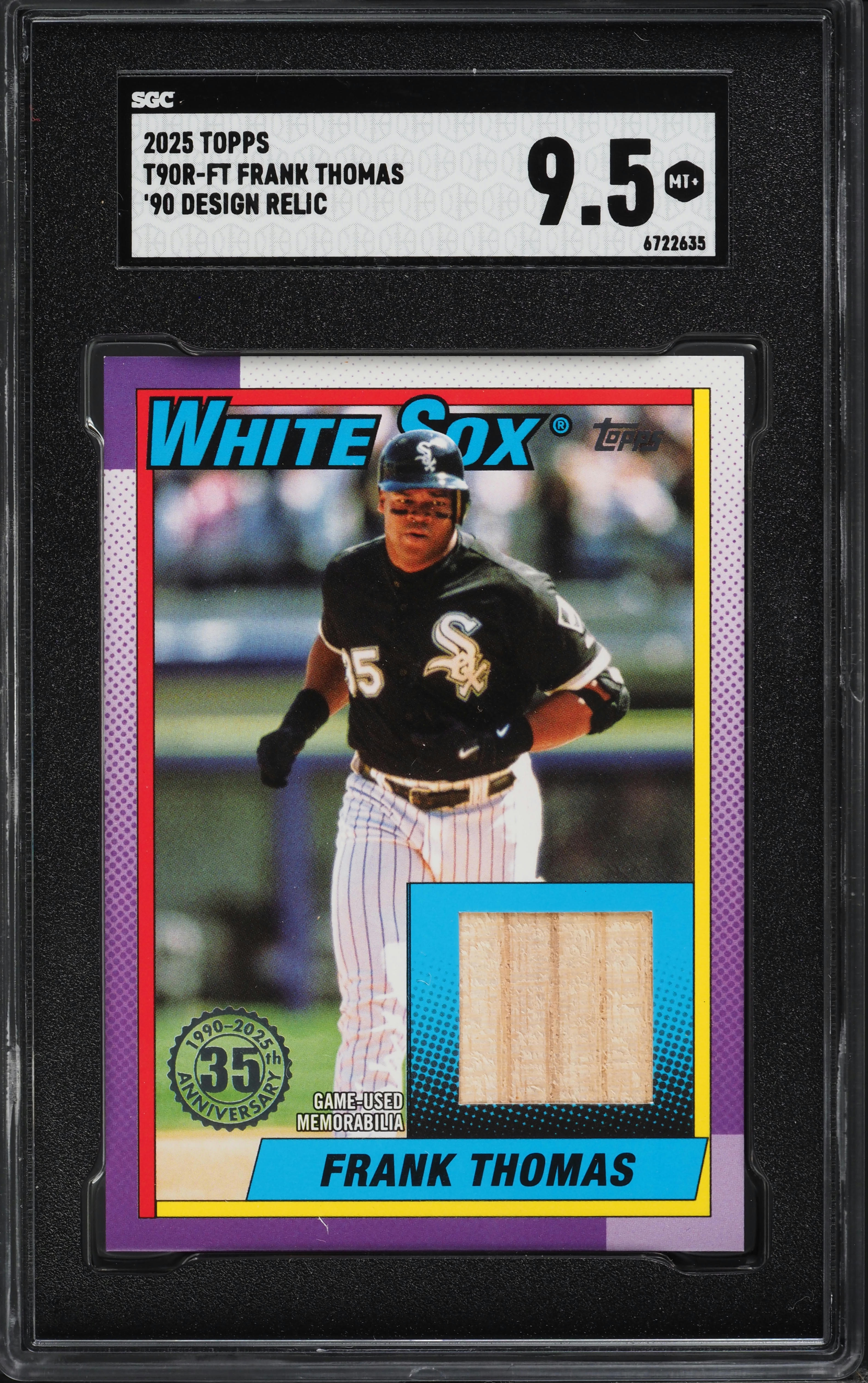 2025 Topps '90 Relic Frank Thomas PATCH #T90R-FT SGC 9.5 MINT+ on