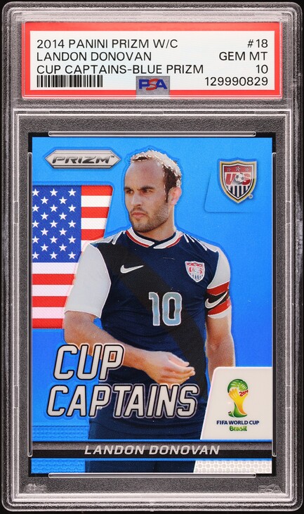 2014 Panini Prizm World Cup Captains Blue Landon Donovan /199 #18
