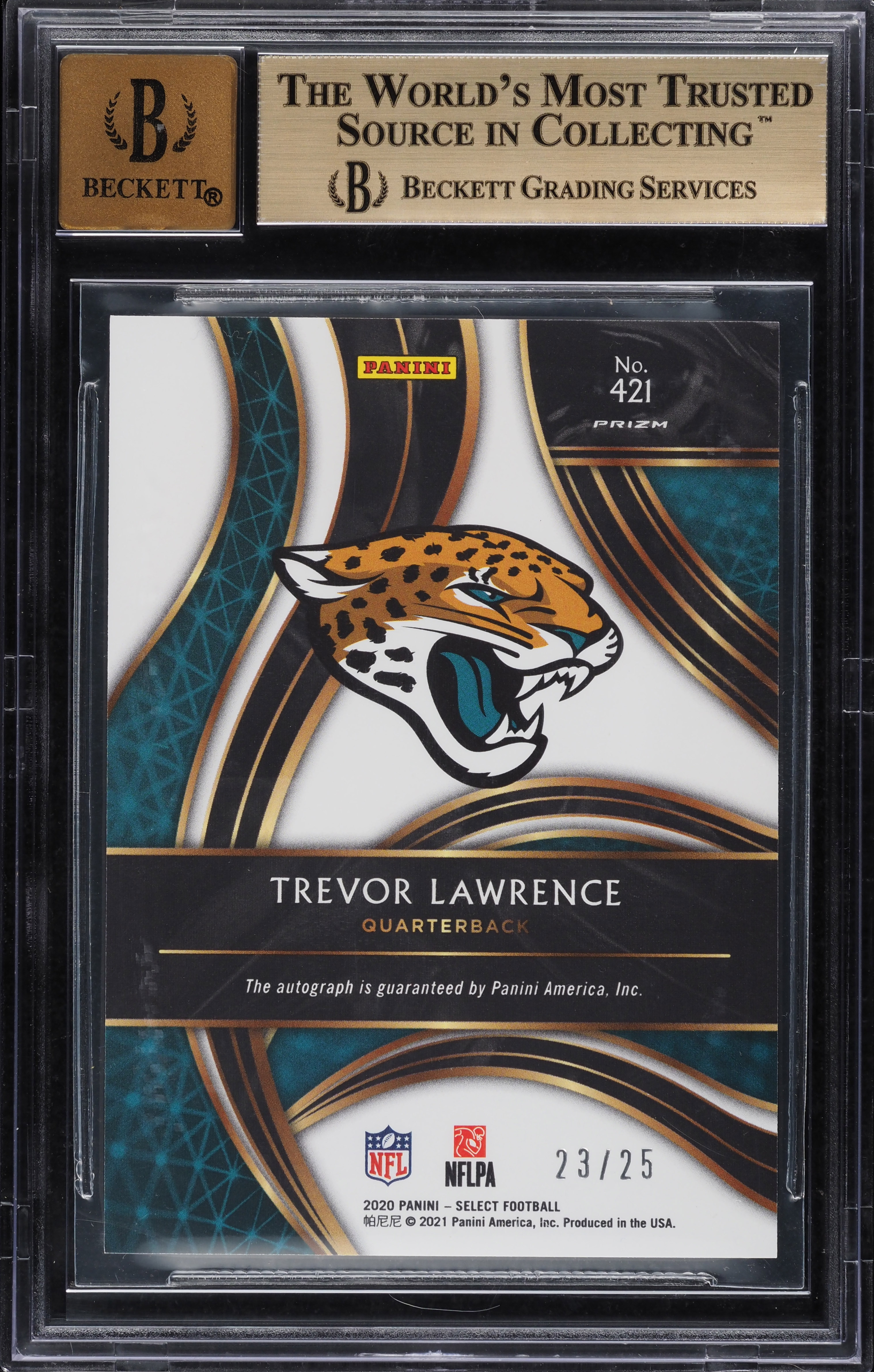 2020 Select '21 XRC Tie-Dye Prizm Trevor Lawrence ROOKIE AUTO /25