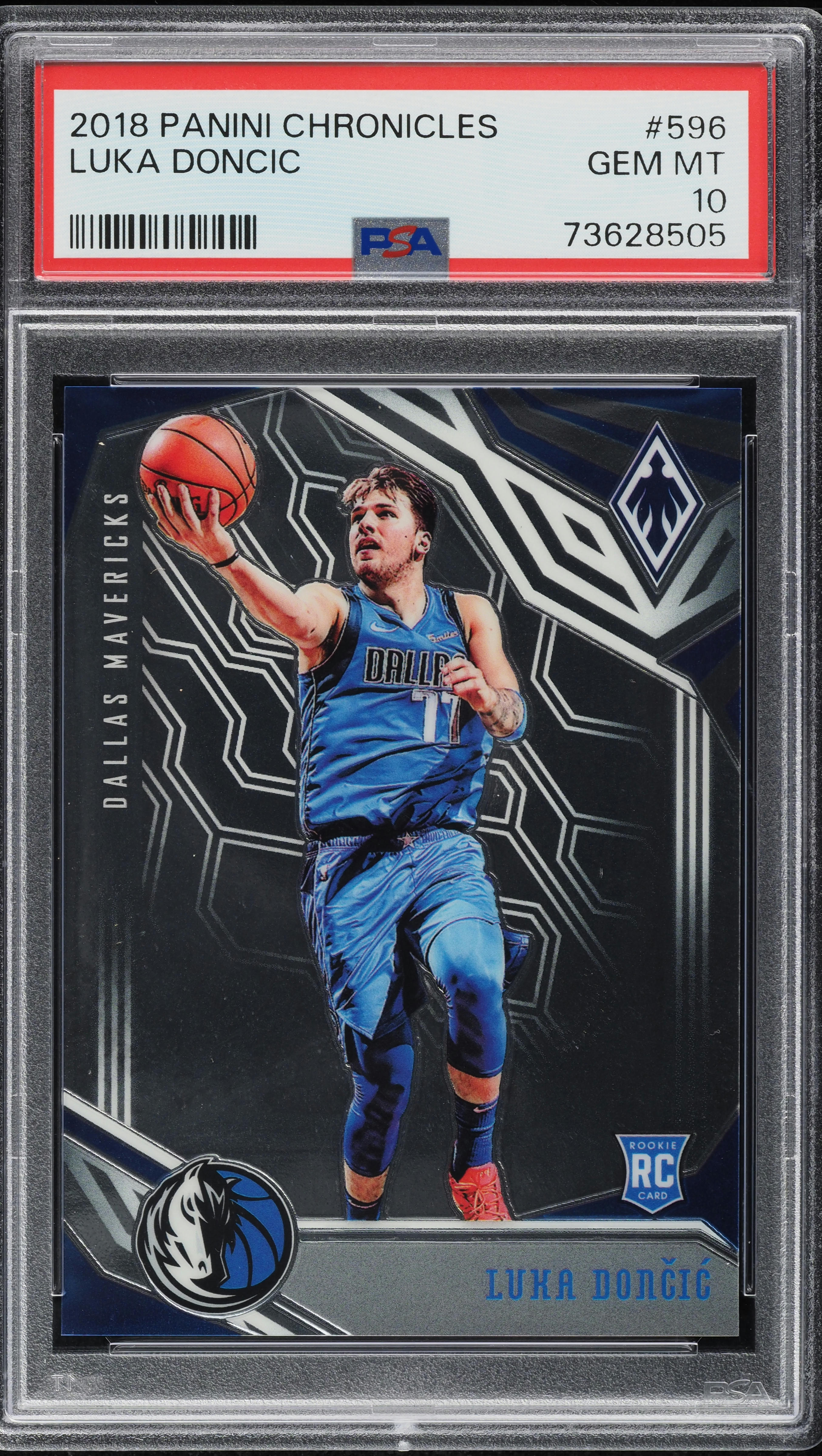 2018 Panini Chronicles Phoenix Luka Doncic ROOKIE #596 PSA 10 GEM