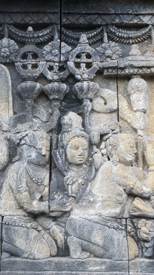 PARIWISATA JOGJA（15）世界遺産の仏教遺跡のボロブドゥールの仏伝図の