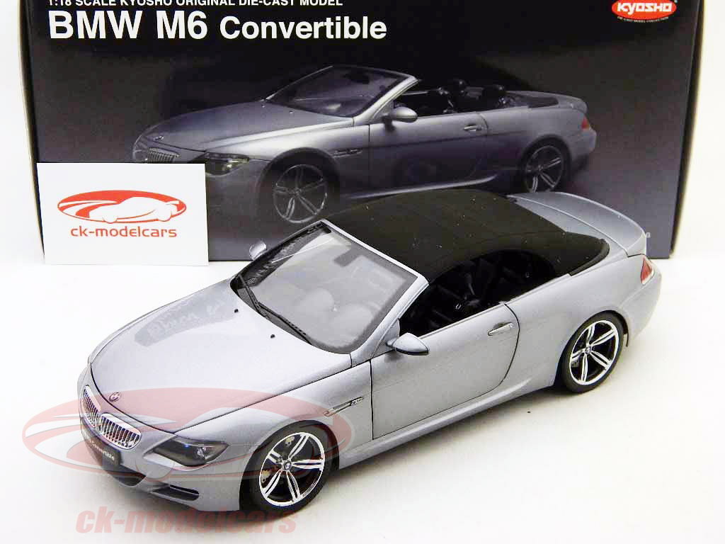 Kyosho 1:18 BMW M6 Convertible silver 08704S model car 08704S