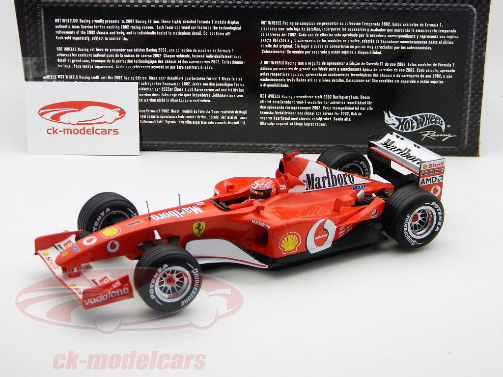 HotWheels 1:18 M. Schumacher Ferrari F2002 Marlboro world champion