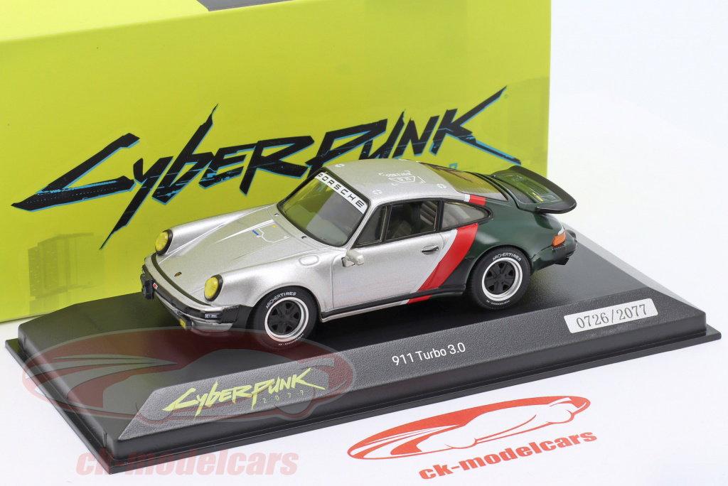 Minichamps 1:43 Porsche 911 (930) Turbo 3.0 Cyberpunk 2077 green