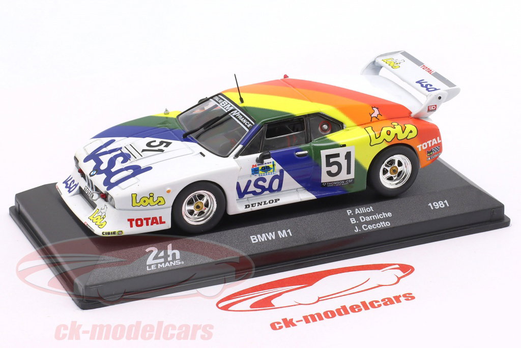 Altaya 1:43 BMW M1 #51 24h LeMans 1981 Darniche, Cecotto, Alliot