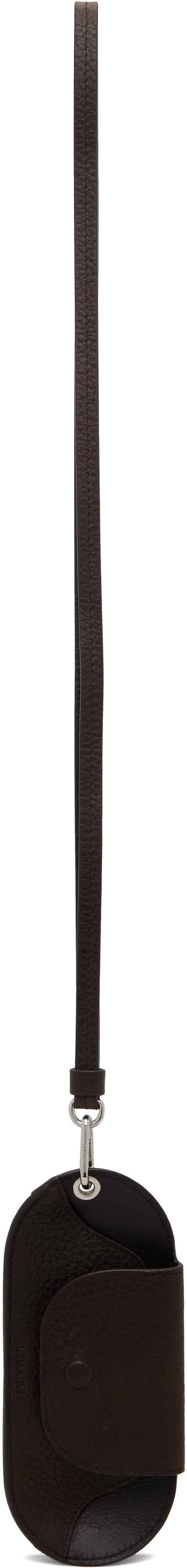 LEMAIRE Brown Bell Glasses Holder Pouch Lemaire