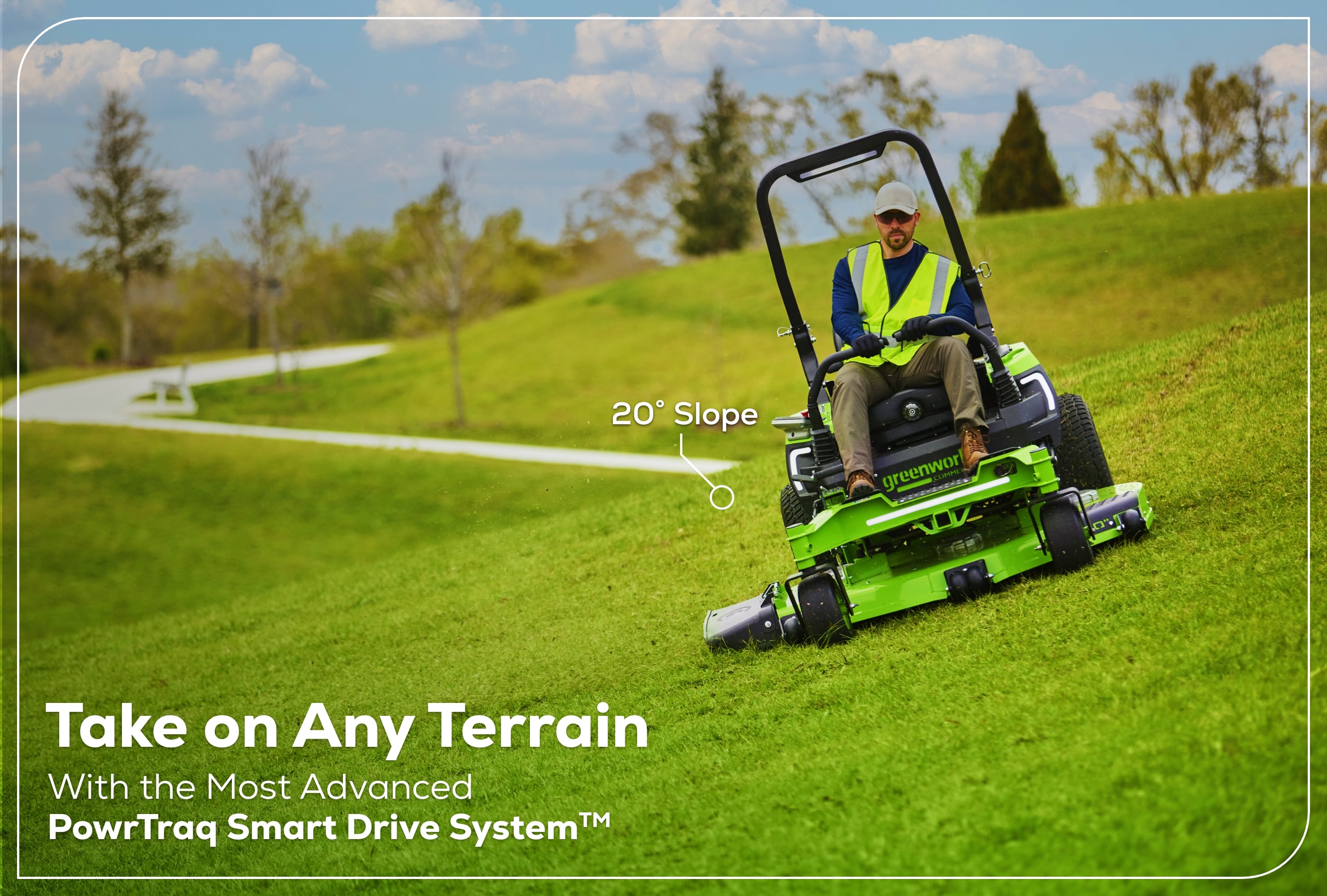 24kWh 60 Inch Commercial Ride-On Mower | Greenworks Commercial