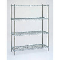 軒先渡し】エレクター スーパーシリーズ ワイヤーシェルフ4段 幅910