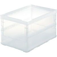 トラスコ中山 TRUSCO 薄型折りたたみコンテナスケル 50L 透明 TSK-O50B