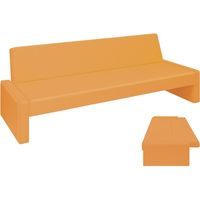 YAMAZEN 薄めマットレスの折りたたみベッド カーキ/ダークブラウン OBM