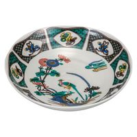 伊野正峰 日本の伝統工芸品【九谷焼】 7号鉢 古九谷花鳥 (K9-284) (K8