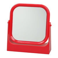 ヤマムラ ミニレディ角型スタンドミラー レッド M-216 1セット(72個入