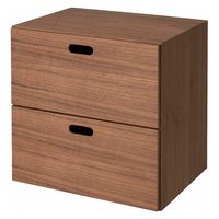 無印良品 スタッキングシェルフセット 3段×2列 ウォールナット材 幅82