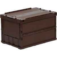 折りたたみコンテナ】 エコン カラーオリコン ふた一体型75Lブラウン 1