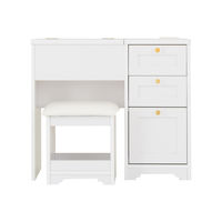 4FUL 佐藤産業 アンリ デスクドレッサー 幅800×奥行400×高さ700mm WH