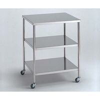 柏ステンレス工業 ステンレスワゴン 機械卓子L (枠無) 3段 ステンレス
