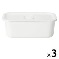 無印良品 ポリプロピレン保存容器になるバルブ付弁当箱 白 レク