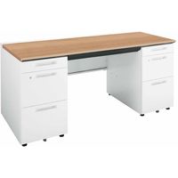 組立設置込】プラス EX-150 役員用 デスク 両袖机 幅1600×奥行750×高さ