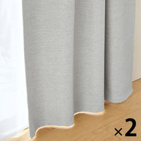無印良品 麻平織ノンプリーツカーテン 幅100×丈200cm用 ライトベージュ