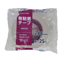 キラックス 布粘着テープ 48mm×25m 茶色 厚手タイプ KV26 1箱(30個入