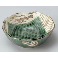 アースモス 美濃焼 中鉢 織部とちり4.8鉢 （4個入）（直送品） - アスクル