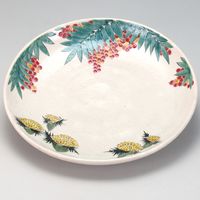 伊野正峰 九谷焼 12号盛皿 吉田屋（直送品） - アスクル