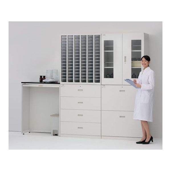 アズワン セレクトラボ ガラス両開き扉 750×450×1050mm LOG-7 1個 1